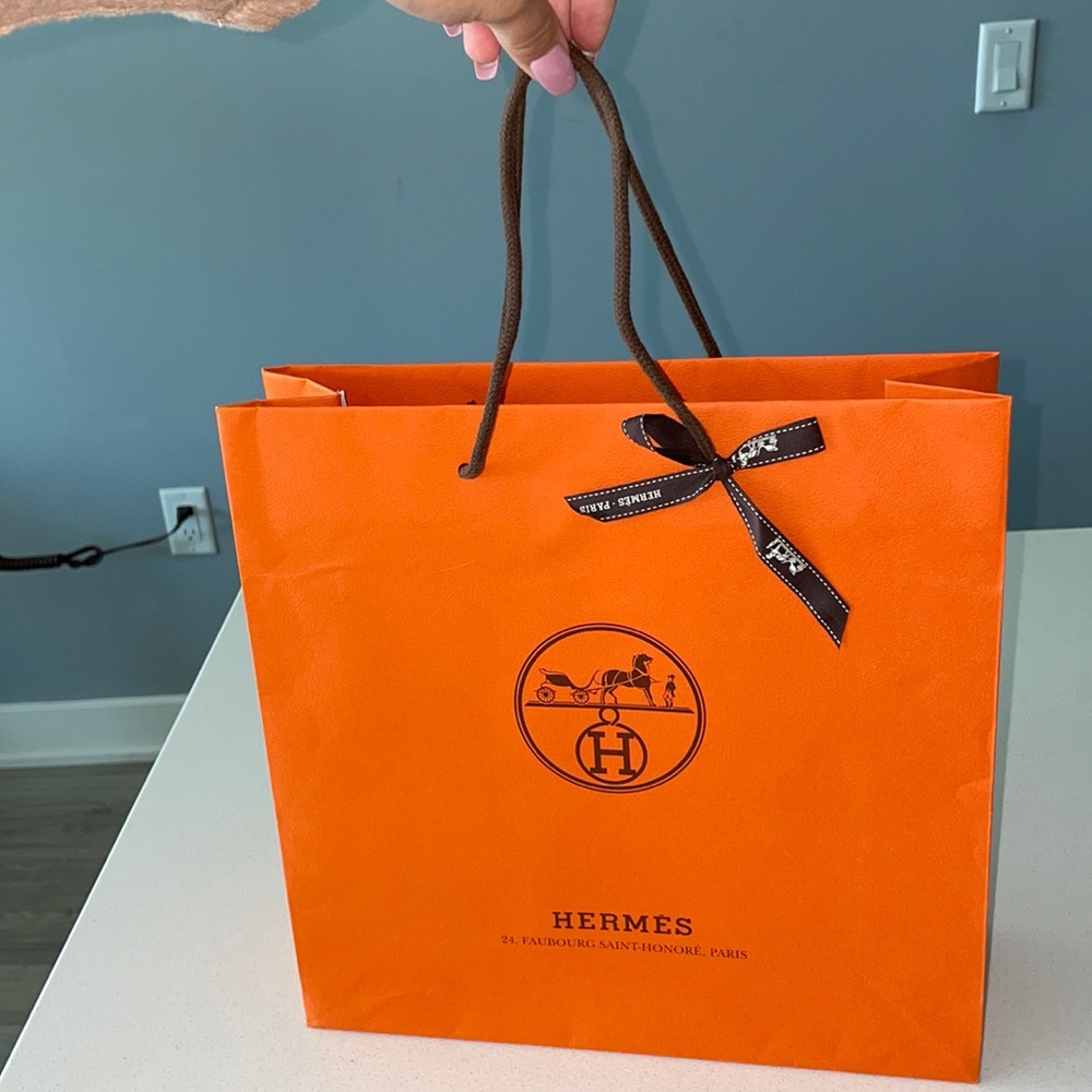 Hermes Authentic Paper Gift Bag Medium